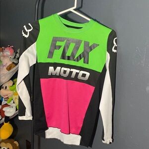 Fox Kids Racing Jersey - Green, Pink, Black